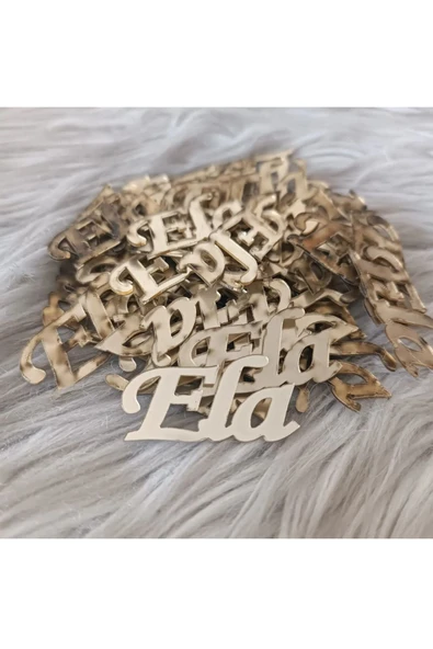 Doğrukan Hediyelik 20 Adet Hediyelik Magnetlerde Kullanılan 4x2 Birleşik Pleksi İsim Gold Ve Gümüş Seçenekli ürün görseli