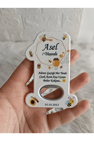 Doğrukan Hediyelik 25 adet arı konsept 1 rakam açacak yenidoğan doğum günü hediyelikleri ürün görseli