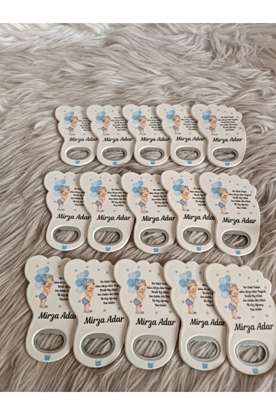 Doğrukan Hediyelik 25 Adet Erkek Bebekli Yenidoğan Ayak Açacak Magnet Hediyelik - Resim 3