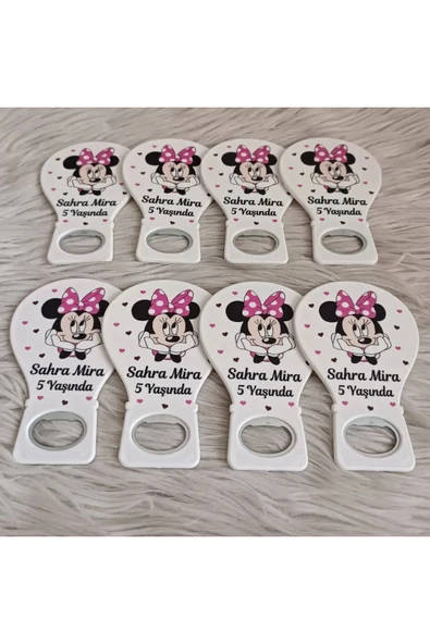 Doğrukan Hediyelik Mickey Minnie Mouselu Balon Açacak Magnet Yenidoğan Doğum Günü Mevlüt Hediyelik(25 Adet) - Resim 3