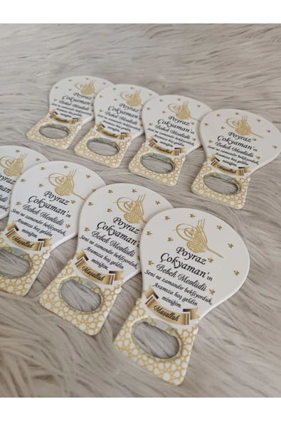 Doğrukan Hediyelik 25 adet Sünnet Hatırası Balon Açacak Magnet Hediyelik Yenidoğan Doğum Günü Mevlüt Hediyelikleri - Resim 2