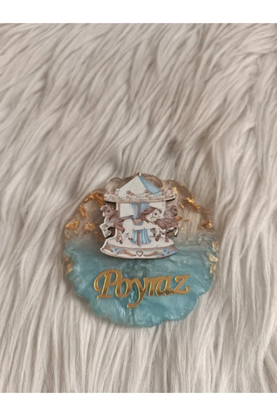 Doğrukan Hediyelik 10 adet mavi atlı karınca mavi epoksili magnet yenidoğan doğum günü hediyelikleri - 2