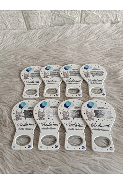 Doğrukan Hediyelik 50 adet Ayetel Kürsi li filli balon açacak magnet yenidoğan doğum günü mevlüt hediyelikleri - Resim 3