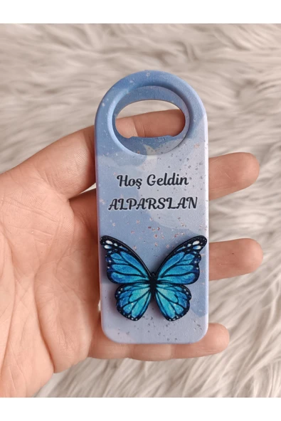 Doğrukan Hediyelik 10 adet mavi kelebekli kabartmalı uzun açacak yenidoğan doğum günü hediyelikleri ürün görseli