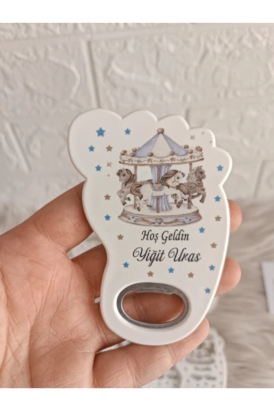 Doğrukan Hediyelik 25 adet atlı karınca konsept ayak izi açacak magnet hediyelik yenidoğan doğum günü ürün görseli