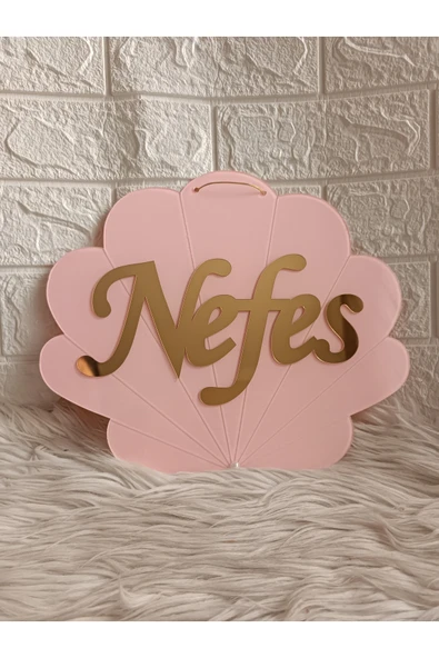 Doğrukan Hediyelik 30 cm istiridye pleksi kapı süsü yenidoğan bebek odası kapı süsü