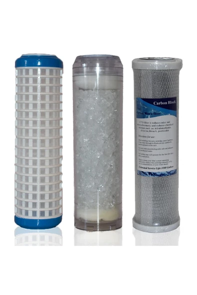 Daire Bina Sayaç Girişi 10" Inc 3 Aşama (yıkanabilir , Silifoz , Blok ) Yedek Filtre Seti ürün görseli