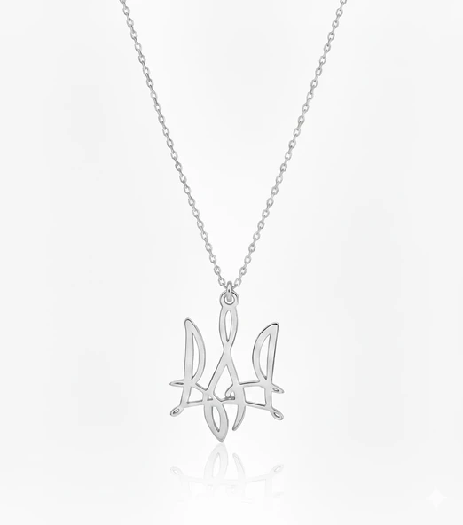 Yeni Ukrayna Ulusal Sembolü Gümüş Kolye - Gümüş ürün görseli 1