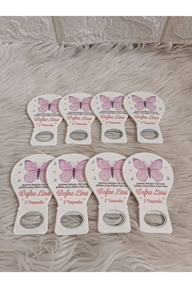 Doğrukan Hediyelik Kelebek konsept balon açacak yenidoğan doğum günü mevlüt magnet hediyelik (25 adet) - 3