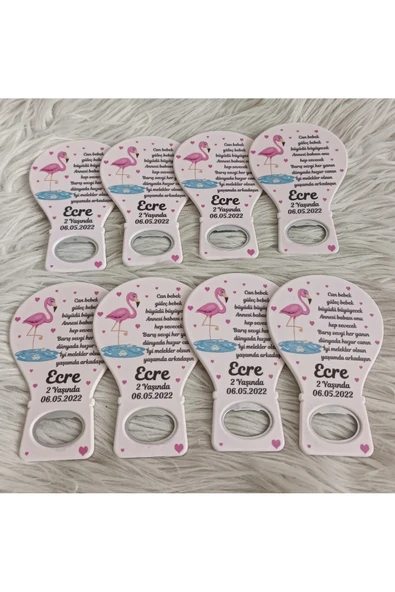 Doğrukan Hediyelik 25 adet flamingo konsept balon açacak yenidoğan doğum günü mevlüt magnet hediyelik - Resim 2