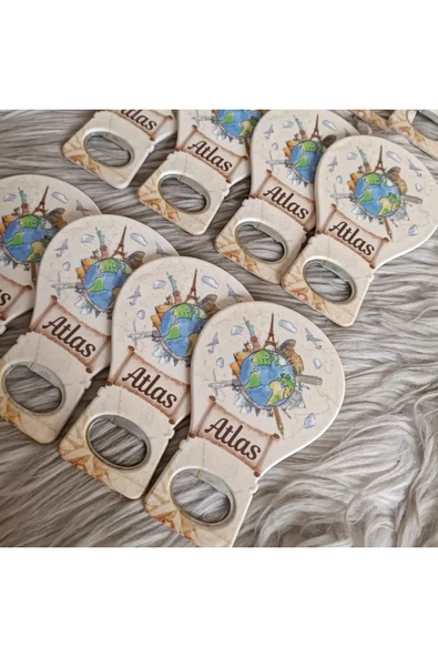 Doğrukan Hediyelik 25 Adet Atlas Konsept Yenidoğan Doğum Günü Balon Açacak Magnet Hediyelik - Resim 3