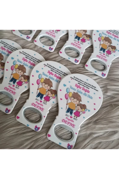 Doğrukan Hediyelik 25 Adet Abi Kız Kardeş Yenidoğan Balon Açacak Hediyelik Magnet - Resim 3