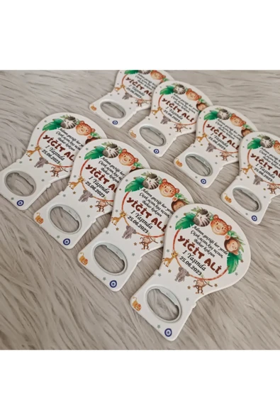 Doğrukan Hediyelik 25 adet Safari temalı balon açacak magnet hediyelik doğum günü yenidoğan mevlüt hediyelikleri - Resim 2