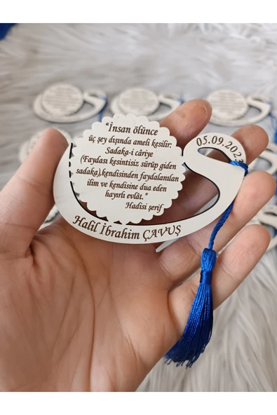 Doğrukan Hediyelik Ahşap Püsküllü Yenidoğan Doğum Günü Vav Magnet Hediyelik (20 adet) ürün görseli