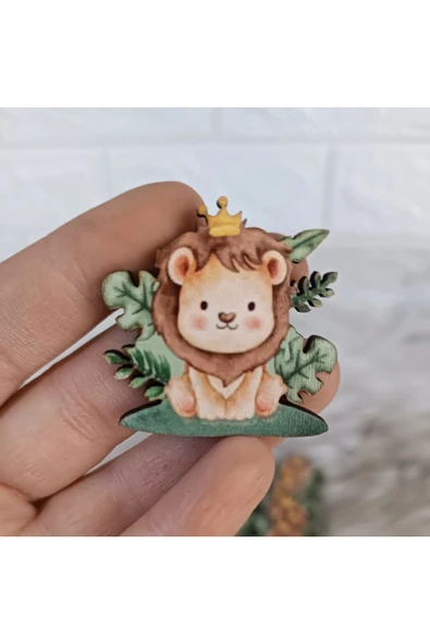 Doğrukan Hediyelik 25 Adet Çimenli Aslan Uv Baskılı Figür Bebek Ürünü Süslemelerine Uygun ürün görseli
