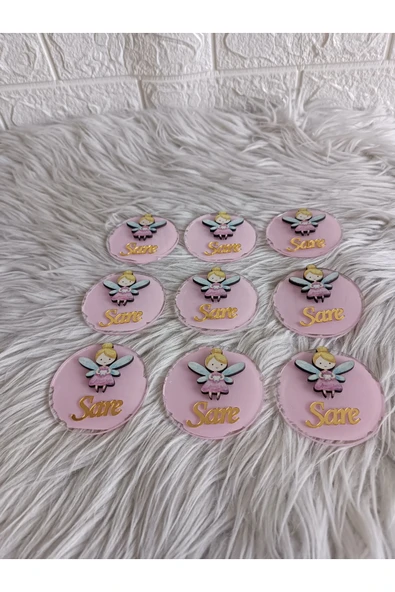 Doğrukan Hediyelik 10 adet diş perili pleksi yenidoğan doğum günü mevlüt magnet hediyelik - Resim 3