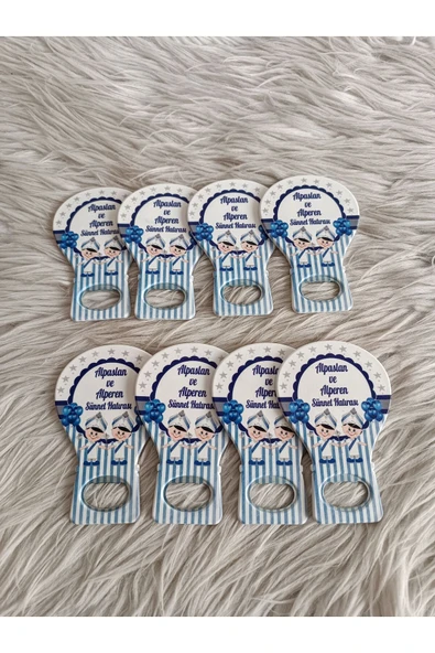 Doğrukan Hediyelik 25 adet kardeş sünnet balon açacak yenidoğan doğum günü mevlüt magnet hediyelik - Resim 3