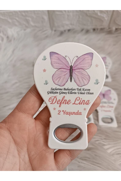 Doğrukan Hediyelik Kelebek konsept balon açacak yenidoğan doğum günü mevlüt magnet hediyelik (25 adet)