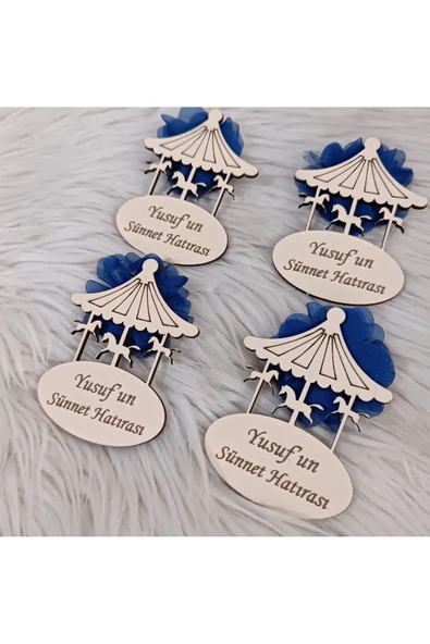 Doğrukan Hediyelik 20 adet atlı karıncalı sünnet magnet yenidoğan ahşap hediyelikleri - Resim 2