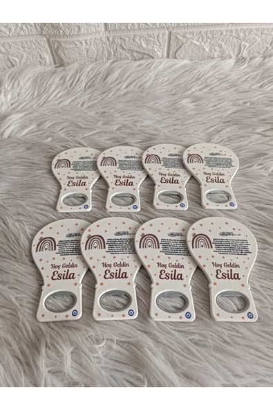 Doğrukan Hediyelik 50 adet kahverengi gökkuşaklı balon açacak magnet yenidoğan doğum günü mevlüt hediyelikleri - Resim 3