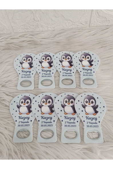Doğrukan Hediyelik 25 adet penguenli balon açacak magnet yenidoğan doğum günü mevlüt hediyelikleri - Resim 3
