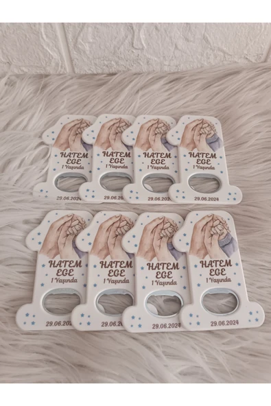 Doğrukan Hediyelik 25 adet aile el mavi 1 rakam açacak yenidoğan doğum günü mevlüt hediyelikleri - Resim 3