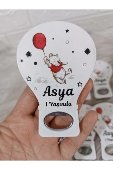 Doğrukan Hediyelik 25 adet Winnie The Pooh lu Yenidoğan Doğum Günü Balon Açacak Hediyelik Magnet ürün görseli
