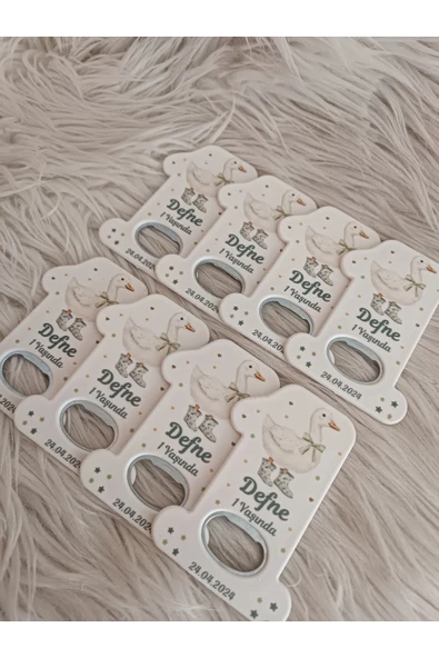 Doğrukan Hediyelik 10 adet ördekli 1 rakam açacak magnet yenidoğan doğum günü mevlüt hediyelikleri - Resim 2