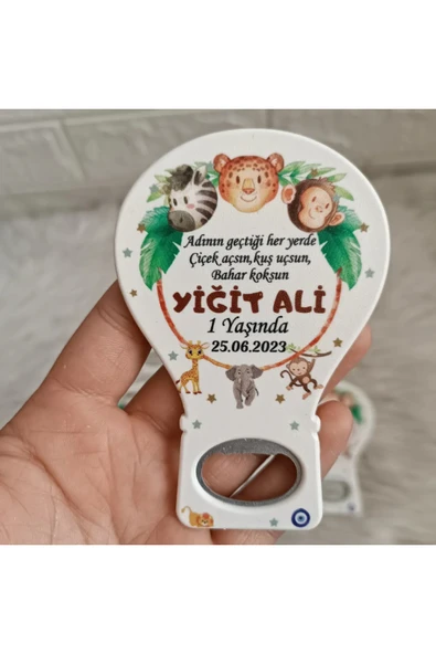 Doğrukan Hediyelik 25 adet Safari temalı balon açacak magnet hediyelik doğum günü yenidoğan mevlüt hediyelikleri ürün görseli