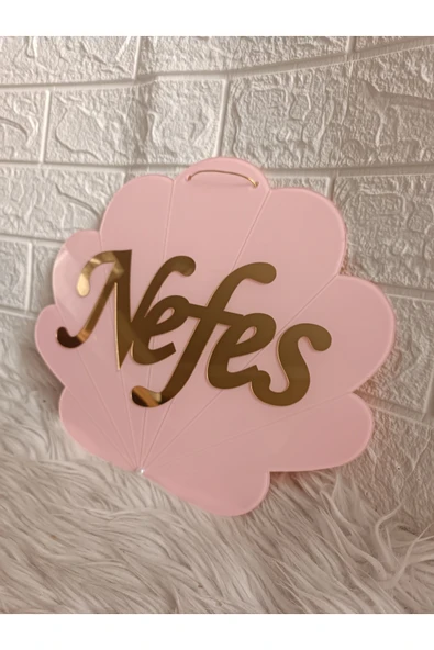 Doğrukan Hediyelik 30 cm istiridye pleksi kapı süsü yenidoğan bebek odası kapı süsü - 2