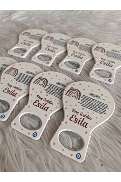 Doğrukan Hediyelik 25 adet krem renk konsept gökkuşaklı balon açacak magnet yenidoğan doğum günü mevlüt hediyelikleri - Resim 2