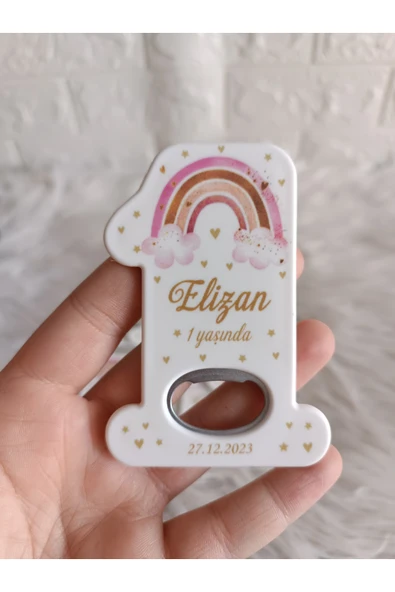 Doğrukan Hediyelik 10 adet gökkuşaklı 1 rakam açacak yenidoğan doğum günü mevlüt hediyelikleri ürün görseli