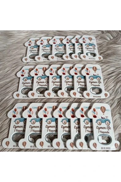 Doğrukan Hediyelik 25 adet 1 rakam arabalı doğum günü yenidoğan sünnet açacak magnet hediyelik - Resim 3