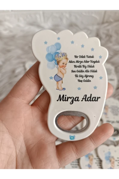 Doğrukan Hediyelik 25 Adet Erkek Bebekli Yenidoğan Ayak Açacak Magnet Hediyelik ürün görseli
