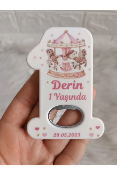 Doğrukan Hediyelik 10 adet atlı karınca konsept 1 rakam açacak yenidoğan doğum günü mevlüt magnet hediyelik ürün görseli