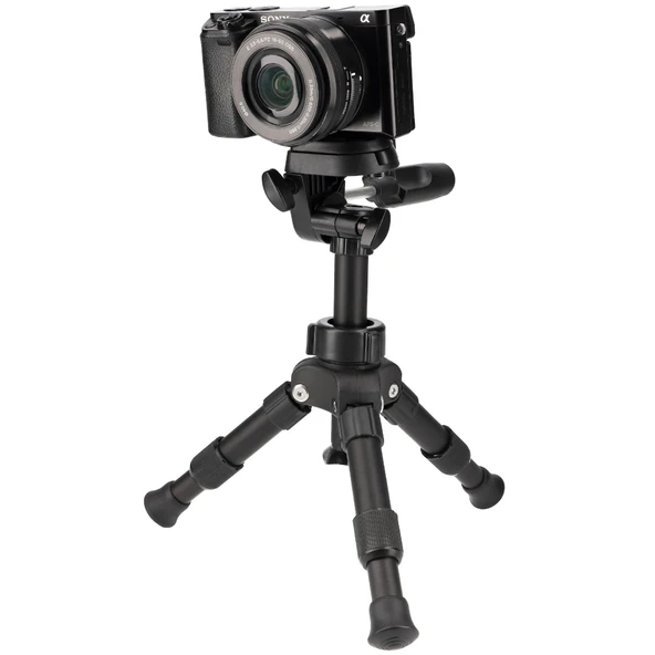 ayex LT-257 Hafif ve Dayanıklı Kamera Tripodu 3-Yollu Kafa Hızlı Çıkarma Plakası & Su Terazisi - 2