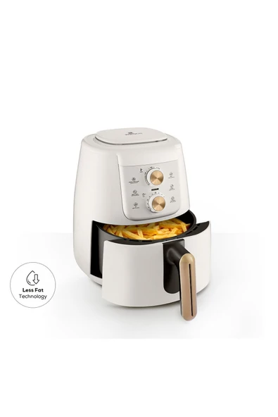 Karaca Air Pro Cook Manuel XL Airfryer 4 lt Yağsız Krem Gold Fritöz - Resim 8