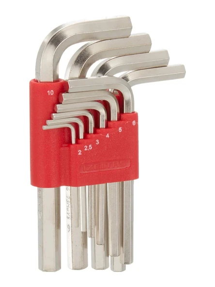 İzeltaş 10 lu Allen Anahtar Takımı Kısa 4900003110 ürün görseli