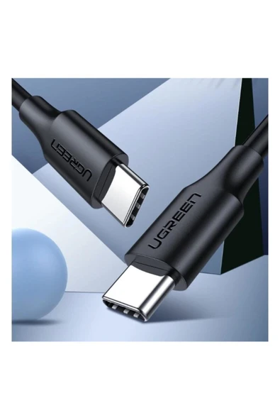 UGREEN USB-C 60W 3A QC PD HIZLI ŞARJ KABLOSU, 1 M SİYAH - 50997 - Resim 3