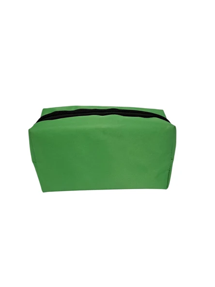 Tek Gözlü Fermuarlı Kalemlik Büyük Boy Dikdörtgen Kalemlik Yeşil 19x10x7.5 Cm - 2