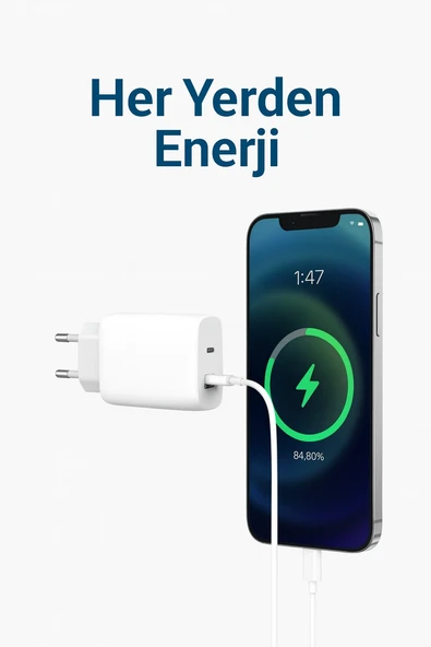 GaN Teknolojili 45W Çift Port Şarj Adaptörü Ultra Hızlı ve Güvenli Şarj Telefon Tablet Uyumlu - 4