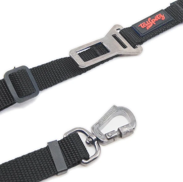 Tailpetz Araç Emniyet Kemeri Tokalı Kedi Köpek Gezdirme Kayışı M Siyah 102 cm - Resim 2