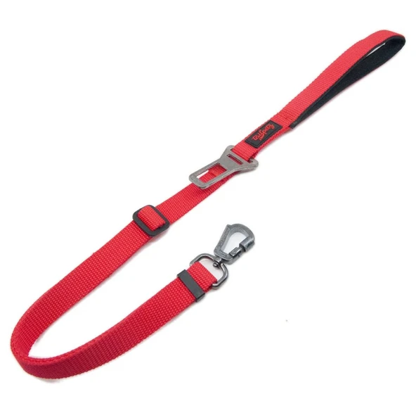 Tailpetz Araç Emniyet Kemeri Tokalı Kedi Köpek Gezdirme Kayışı M Kırmızı 102 cm - 1