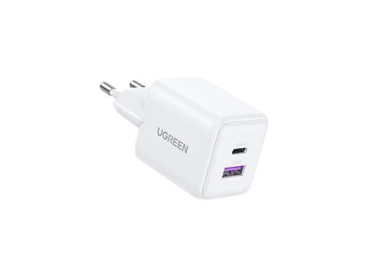 UGREEN 30W GaN Hızlı Şarj Cihazı 2 Portlu 1xUSB-A 1xUSB-C Beyaz 65015 - 3
