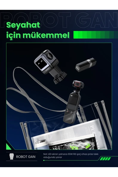 Ugreen Nexode RG Gri 65 W Robot Hızlı Şarj Adaptörü - 5
