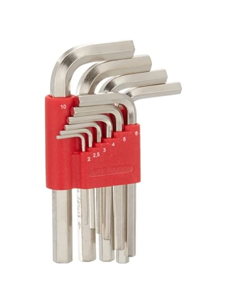 İzeltaş 10 lu Allen Anahtar Takımı Kısa 4900003110 - Resim 2