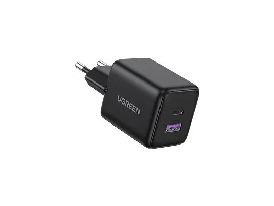 Ugreen 30W GaN 2 Portlu 1xUSB-A 1xUSB-C Hızlı Şarj Cihazı Siyah - 3
