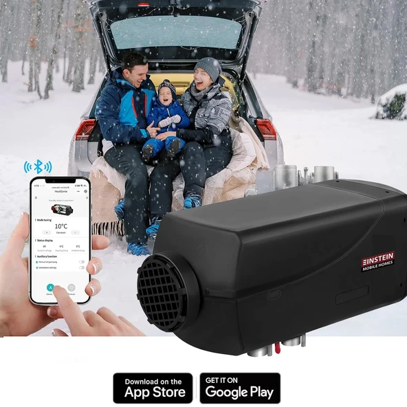 Einstein 5Kw 12V-24V Bluetooth, Karavan Dizel Ortam Isıtıcı - Resim 2
