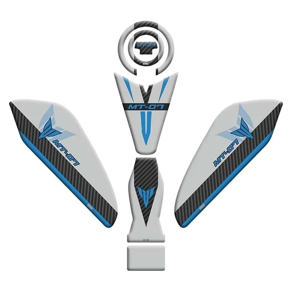 YAMAHA MT 07 2025 UYUMLU TANK PAD BEYAZ ürün görseli