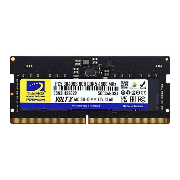 TwinMOS 8GB DDR5 4800MHz (TMD58GB4800S40) (NB) ürün görseli 1